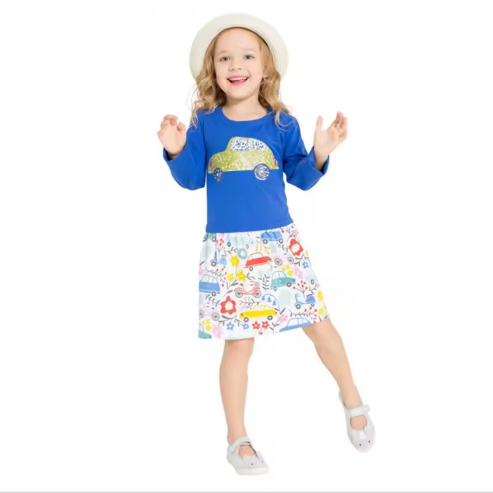 Mini Boden Blue Dress with Sequin Car